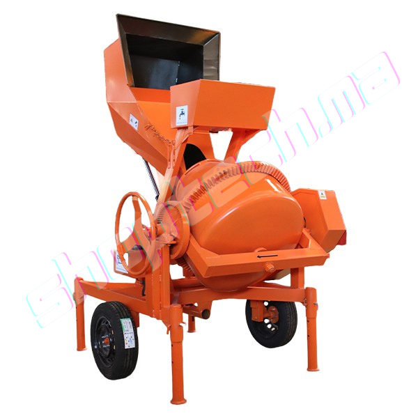 Bétonnière 350l hydraulique diesel avec cuve basculante