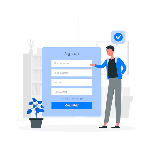 Customer Register page Image